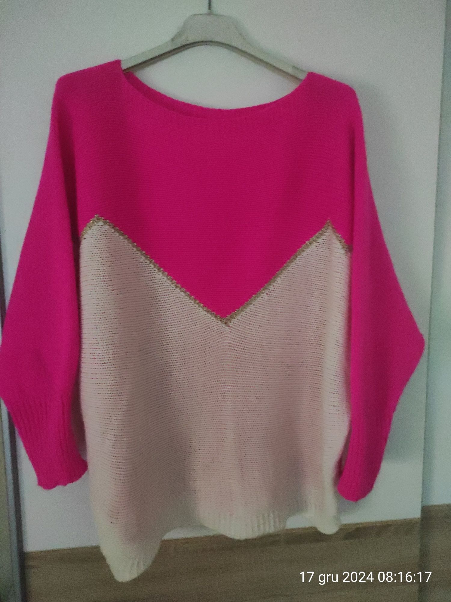 Sweter oversize nietoperz