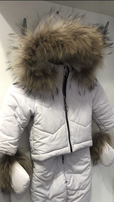 Зимовий комбінезон з хутром енота 2/3р