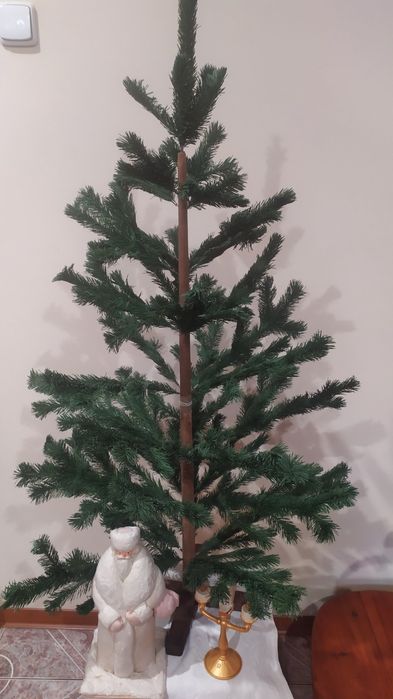 Дед Мороз и ёлка времён СССР , игрушки , бу