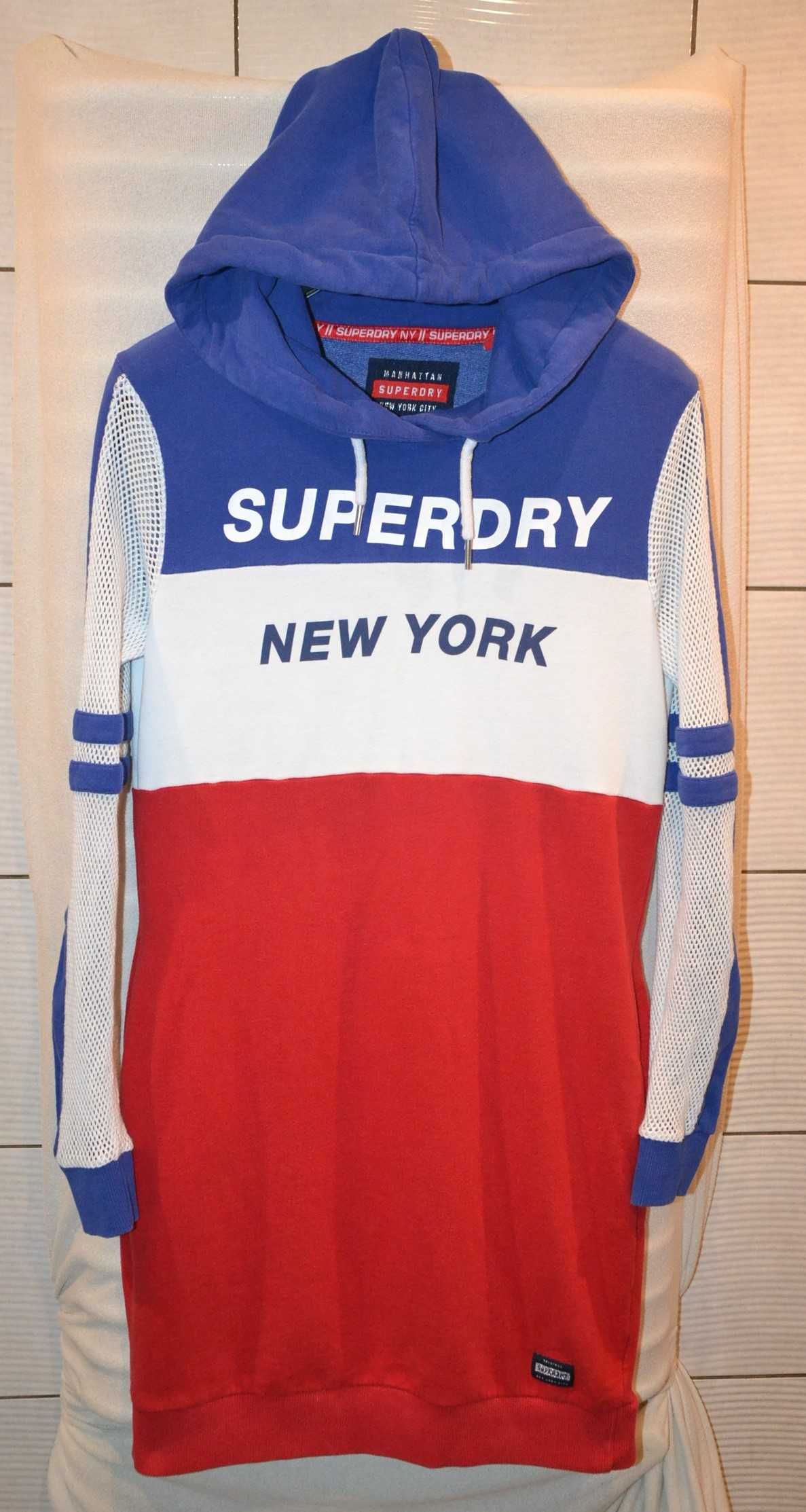 SUPERDRY New York Sportowa Sukienka Damska E 38 Tunika Bluza Oryginał