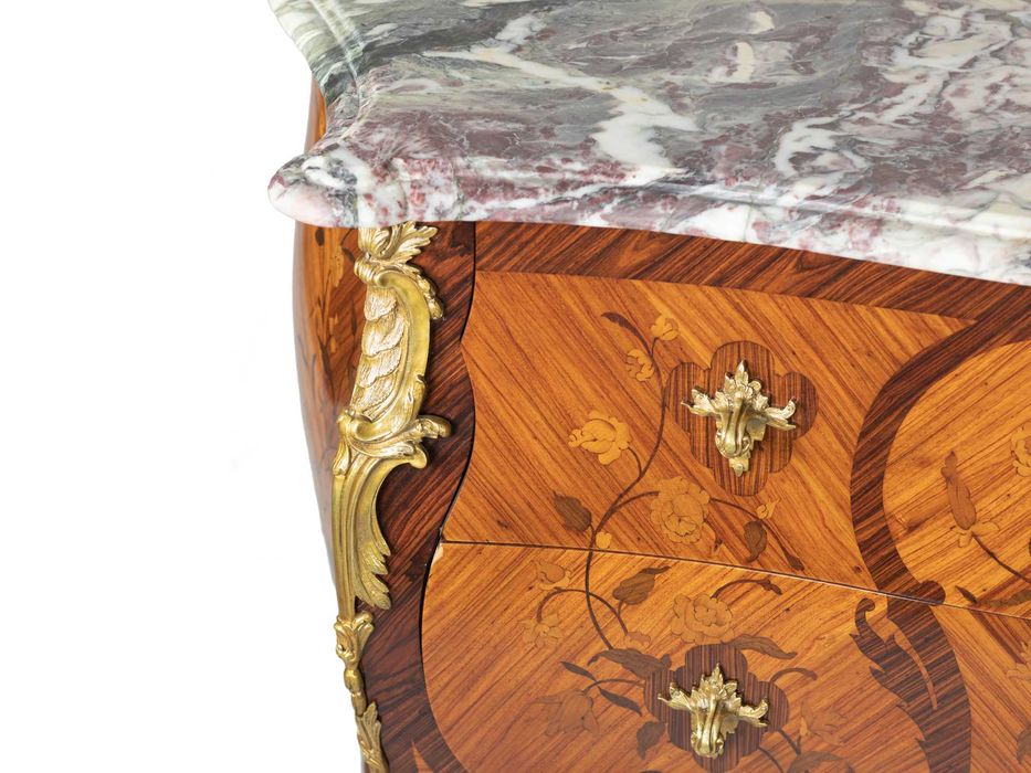 Cómoda Pau santo Mármore Luís XV Mathieu Criaerd, Século XVIII