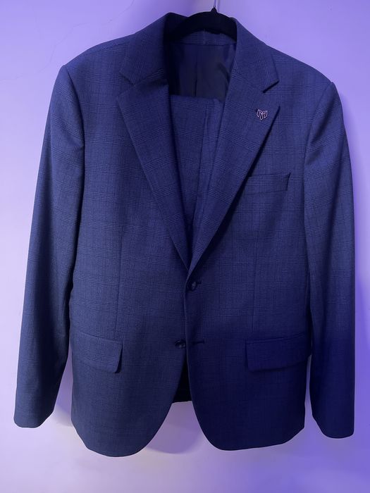 Костюм чоловічий трійка Yarmich темно синій