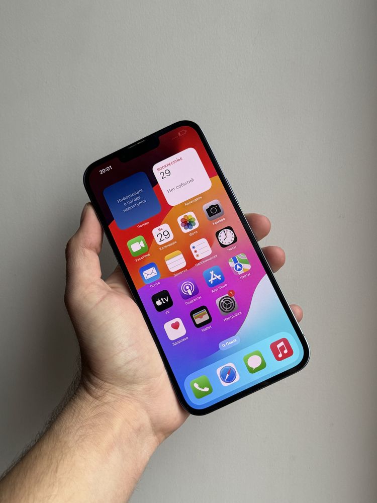 iPhone 13 Pro Max 128 Gb Sierra Blue Neverlock АКБ 91%, идеал