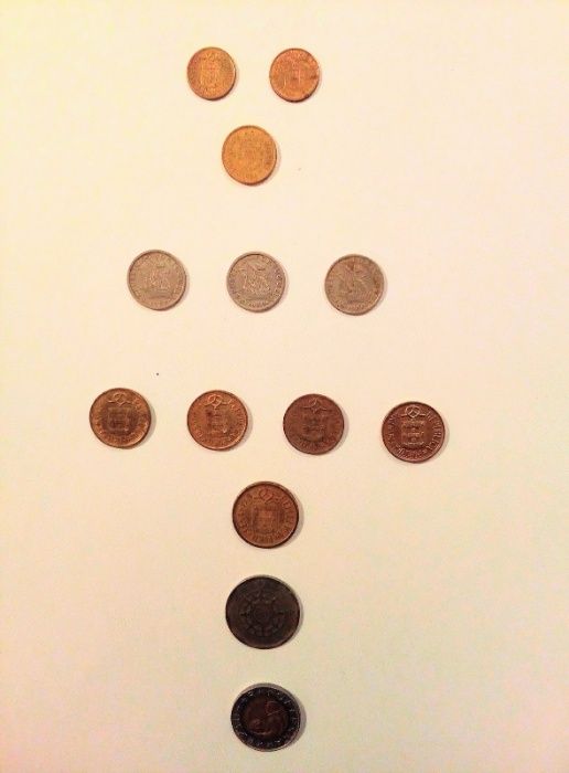 Lote de 13 moedas de Escudo