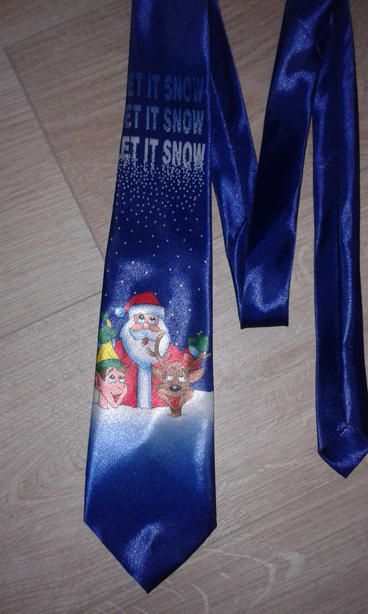 Krawat Świętego Mikołaja świąteczny