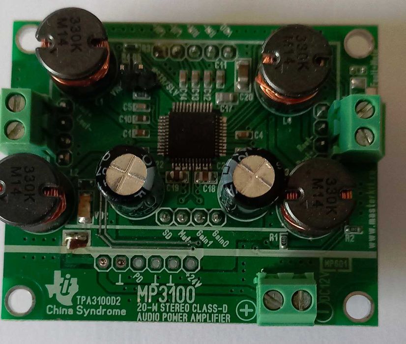 MP3100D Цифровой усилитель D-класса мощностью 2 x 20 Вт