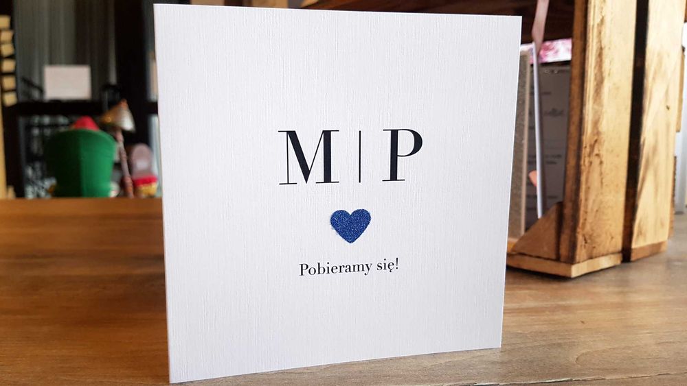 Zaproszenia ślubne GLAMOUR delikatne foliowane