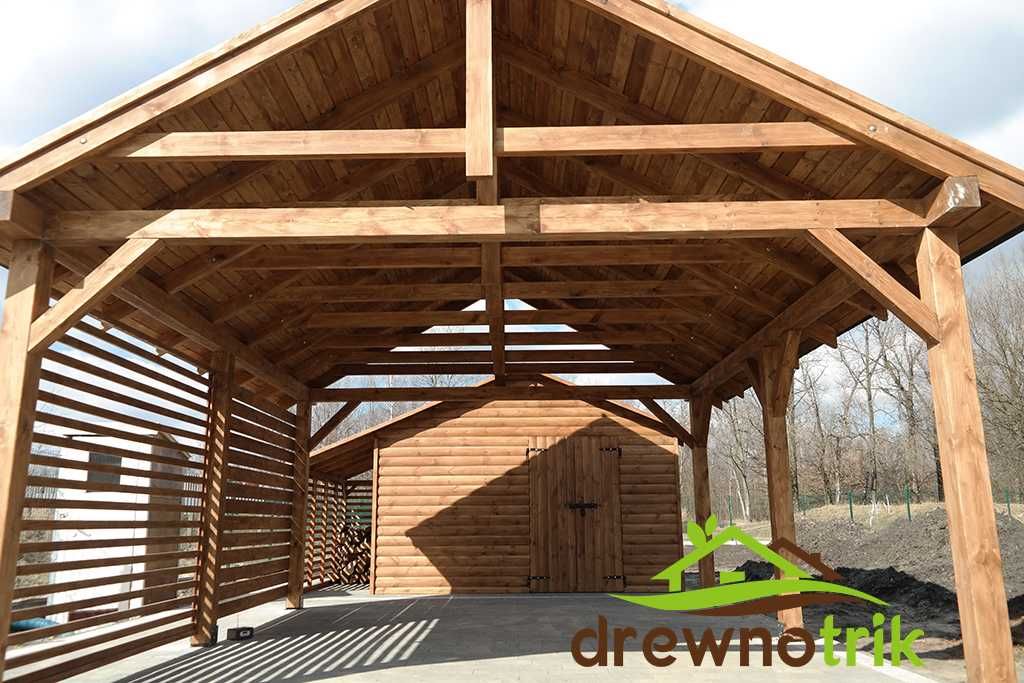 Wiata Samochodowa Garażowa Altana Producent 3,5x5 DREWNOTRIK.PL
