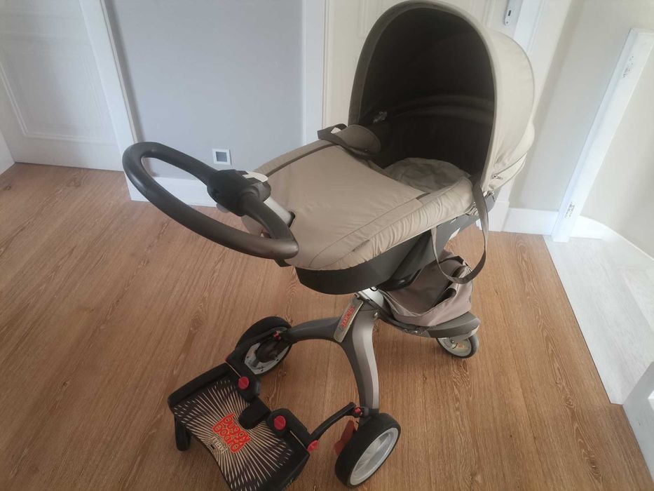 Wózek Stokke 3w1 z zestawami wymiennymi,nosiło Maxi Cosi, fotelik Audi