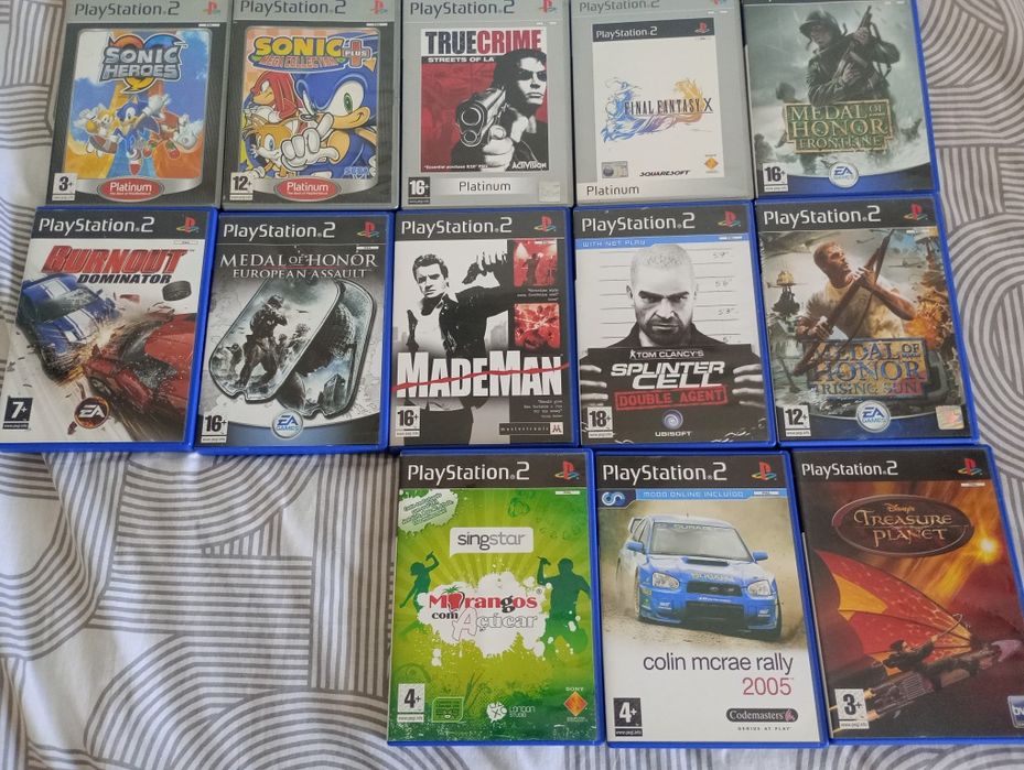 Vendo lote de jogos PS2 (sonic, Tom clancy, final fantasy X)