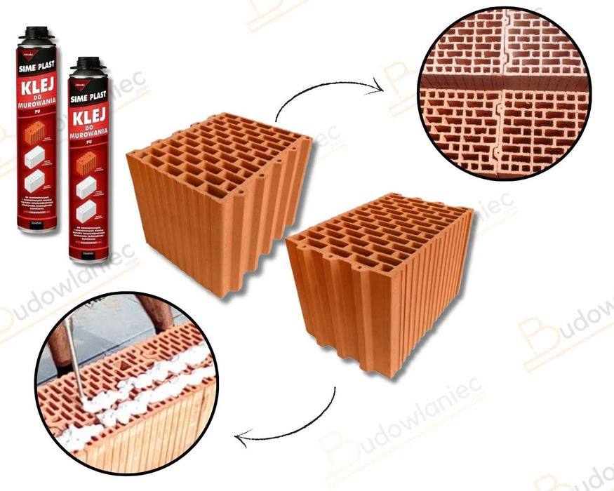 Pustak Thermopor P+W Leier PLAN 25 szlif kl.15 Cegła ceramiczna +HDS