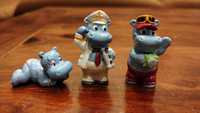 Figurki Hipopotamy z Kinder niespodzianki-zestaw lata 90