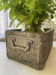 Home rustic loft doniczka donica wazon pojemnik szary beton ciezki