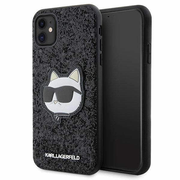 Etui Karl Lagerfeld Glitter Choupette Patch Na Iphone 11 / Xr - Czarne
