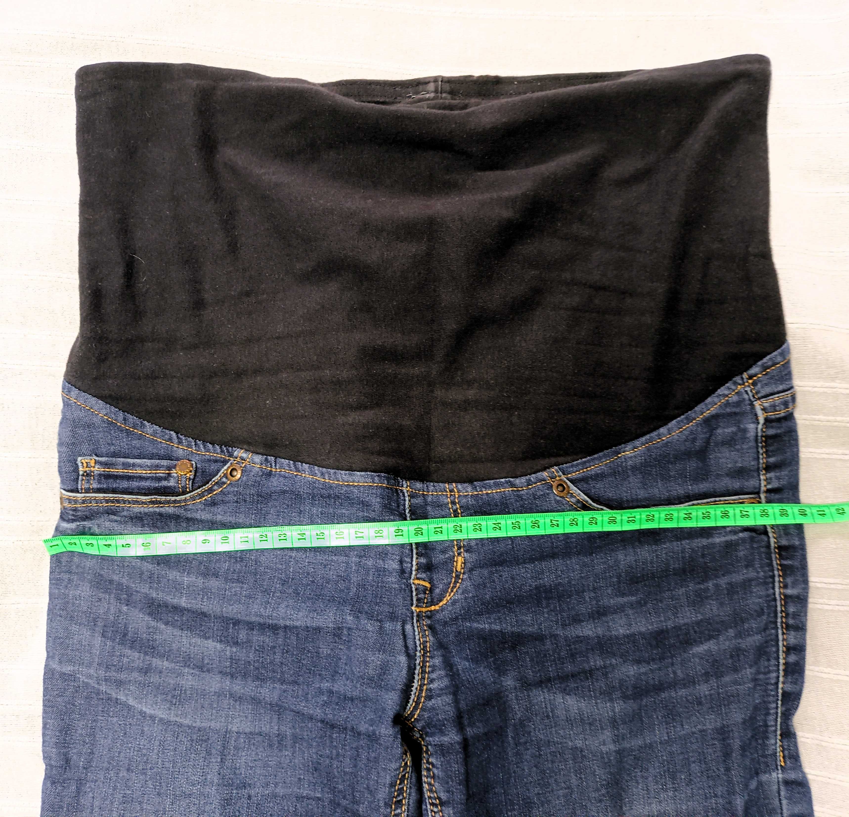 Spodnie ciążowe jeansy, elastyczne, wygodne dla szczupłej, H&M 36, S