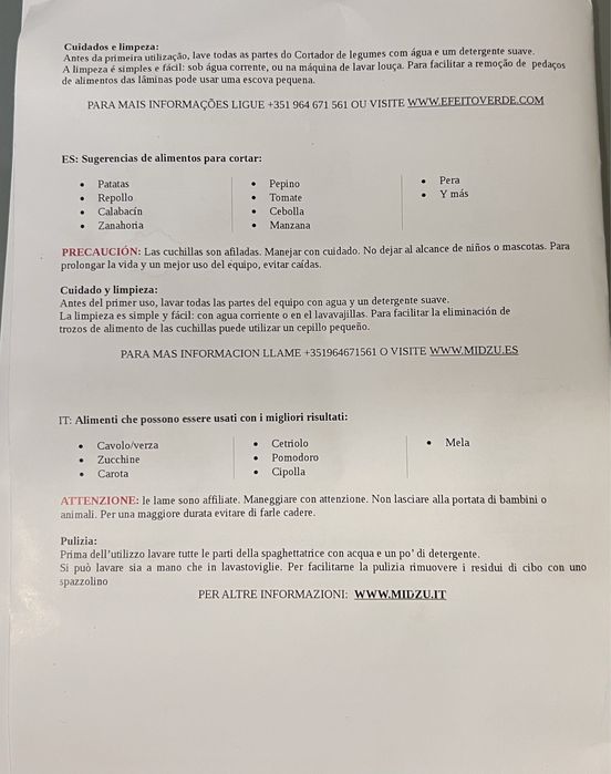 Cortador de legumes Midzu