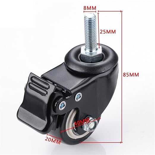 Rolka kółka do mebli 1,5 cala 40 mm 360 obrotowa, wytrzymała, 50 kg