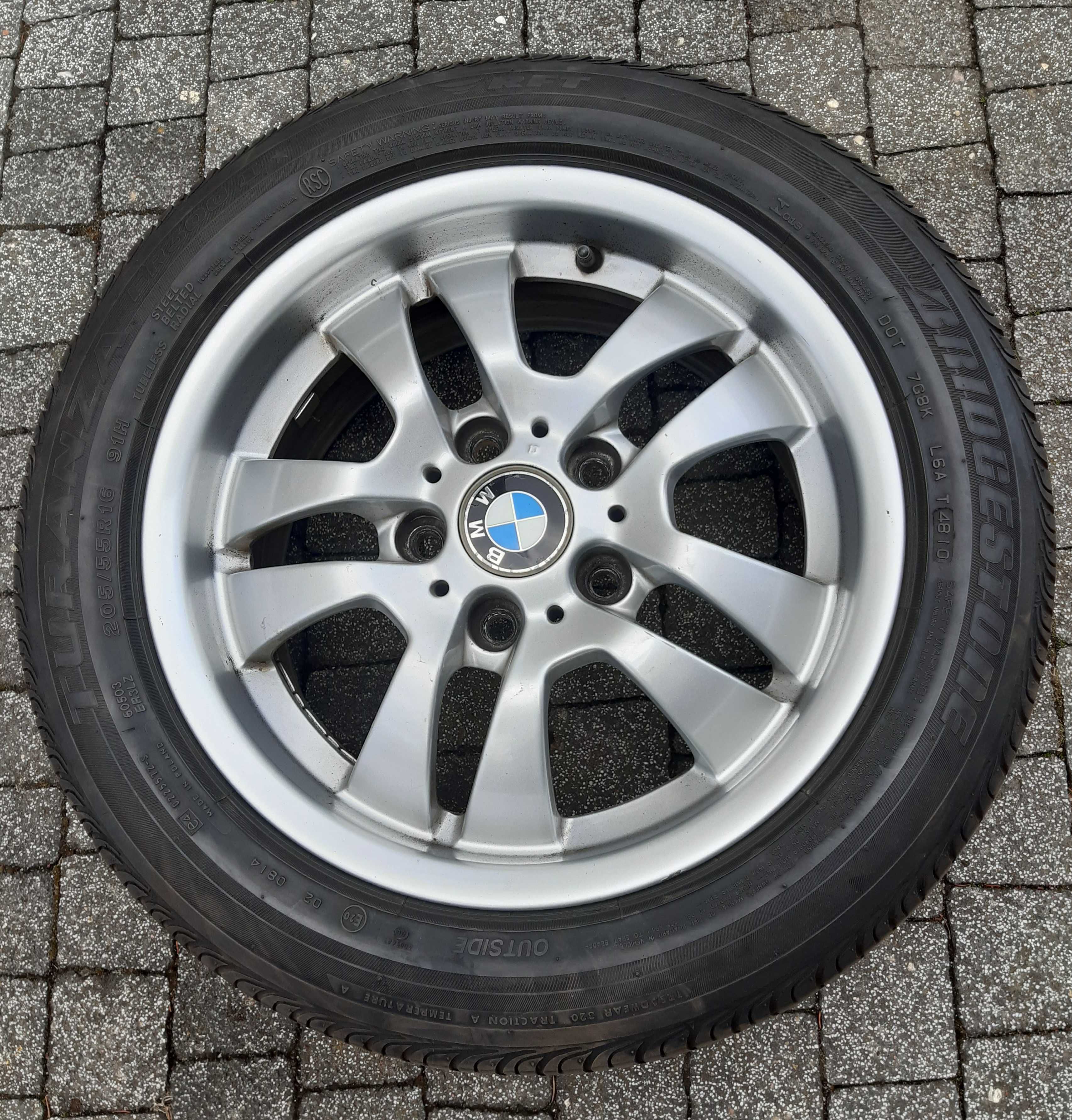 Alufelgi BMW 16 cali 4 szt. + opony Bridgestone 205/55 R16