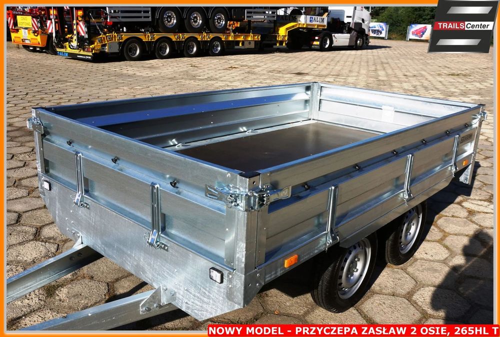 Zaslaw HL 265T MAX SZEROKA 150 CM !!!  NOWY MODEL, przyczepa 2 osiowa, wytrzymała konstrukcja, KAT. B