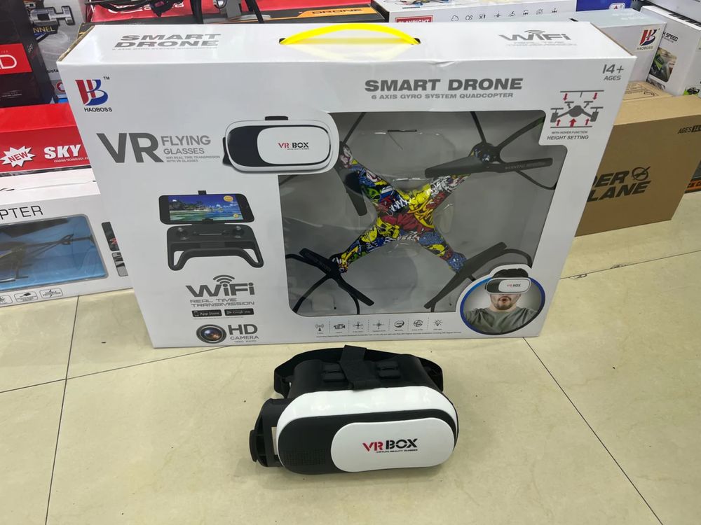 [Selado na caixa] Drone haoboss  com fone de ouvido VR