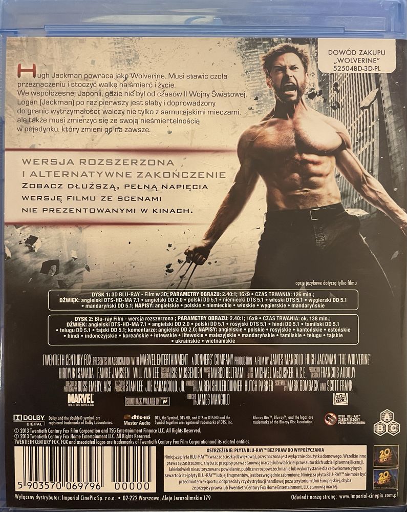 Blu-ray 3D + 2D Wolverine