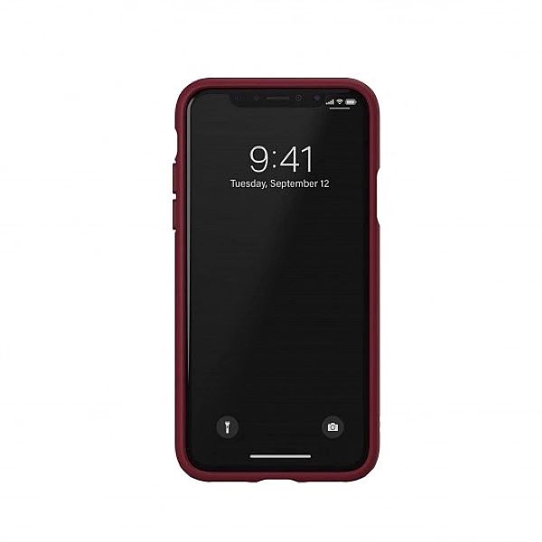 Etui Adidas OR Moulded PU Suede na iPhone X / XS - burgundowe