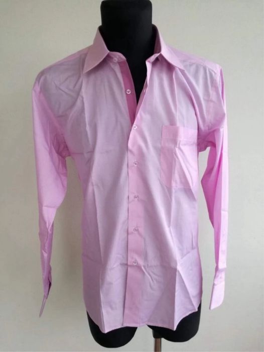 Koszula męska nowa 43 rozmiar 176-182 wzrost  kolor róż długi rękaw