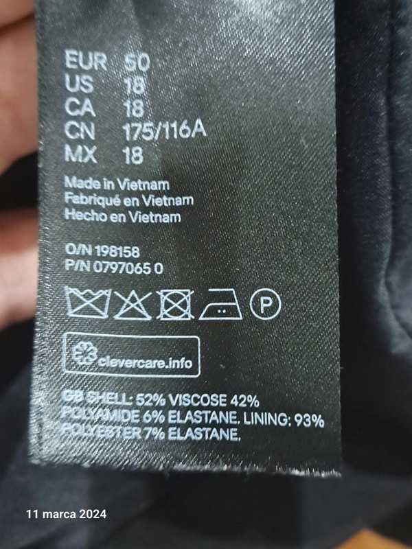 Żakiet marynarka H&M 50 52 zapinany na haczyk
