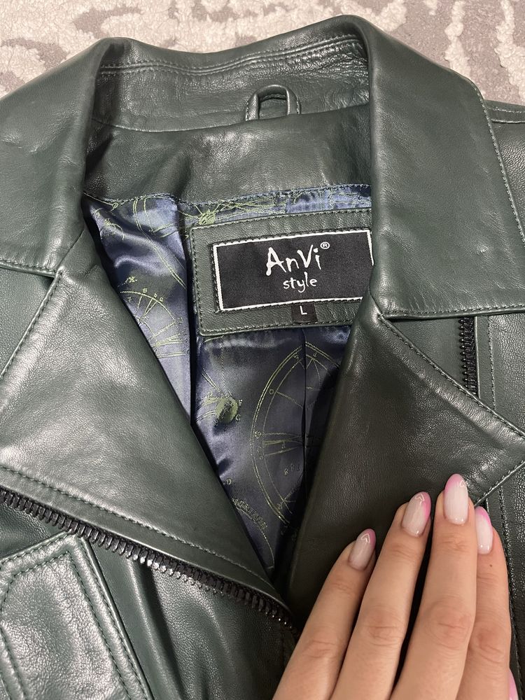 Шкіряна косуха Anvi