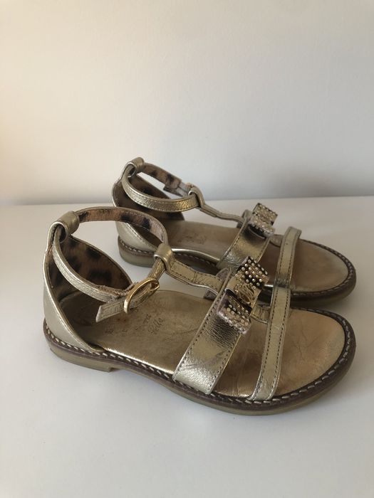 Sandálias douradas Roberto Cavalli