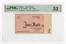 2 Marki getto 1940 PMG 53 rewelacja 2 Mark 1940 getto Łódź