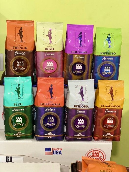 Кофе в зернах "Lucky 555 Colombia Supremo"(Колумбия Супремо)565г