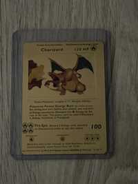 Charizard 4/102 karta złota folia pokemon the card game TCG 1995