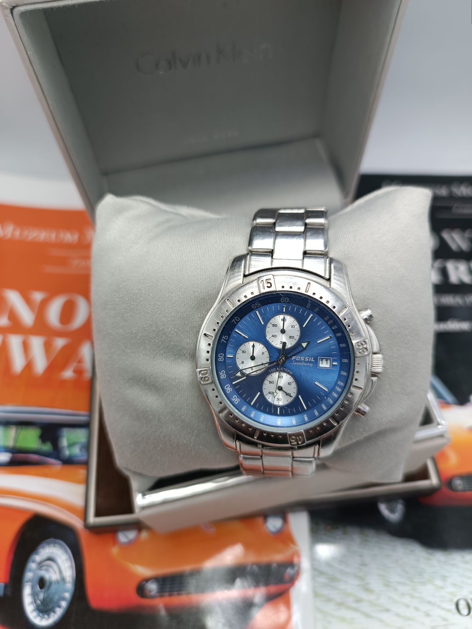 Zegarek fossil blu chronograf quartz