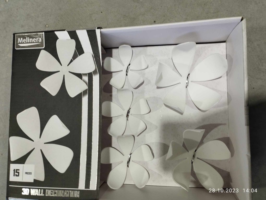 Dekoracja ścienna 3D kwiaty