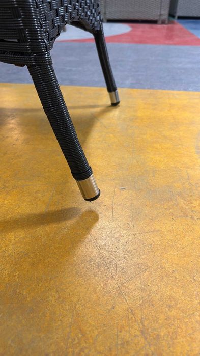 OUTLET! Komplet Krzeseł Ogrodowych Z Technorattanu Czarne Krzesła