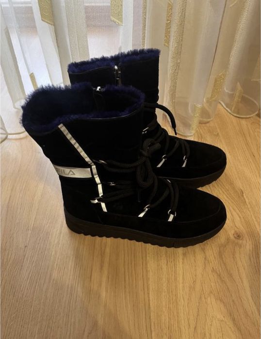 Зимові замшеві ботінки, уги, снігоходи fila
