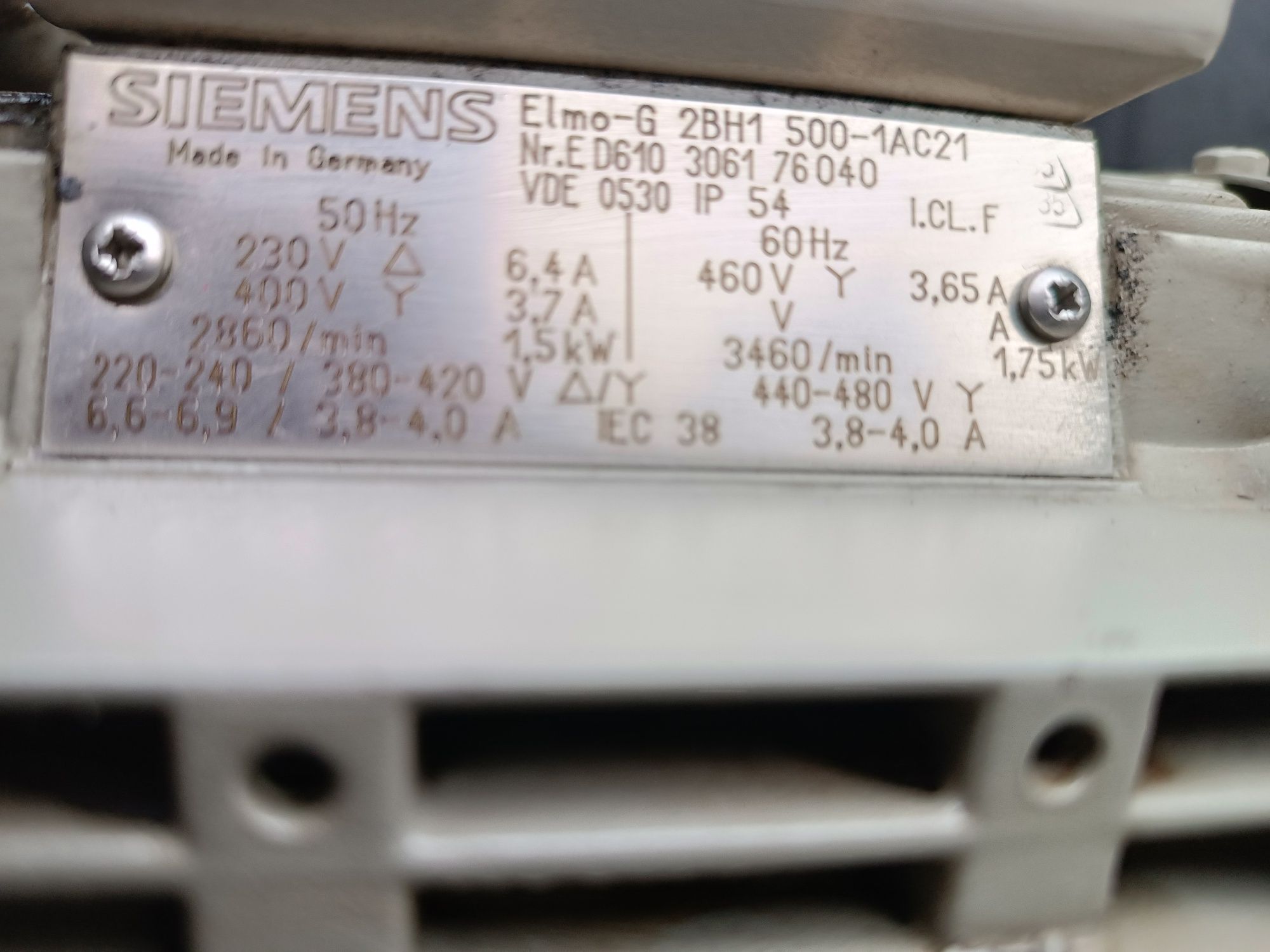 wentylator bocznokanałowy pompa próżniowa Siemens