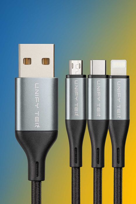 Kabel USB -> Type C, Apple Lightning, Micro USB