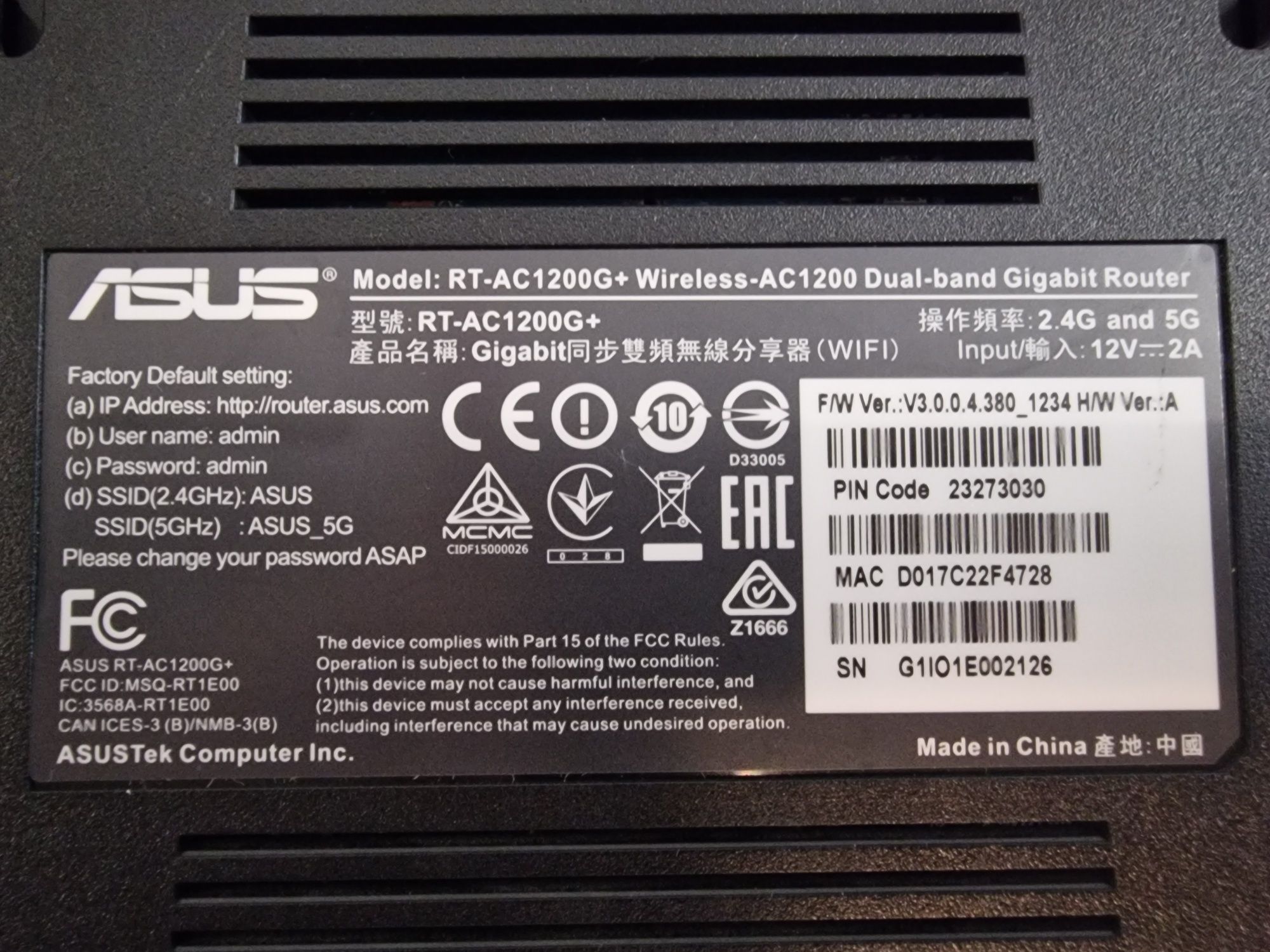 Używany ASUS RT-AC1200G+ RRouter Wi-Fi - Idealny do domu!
