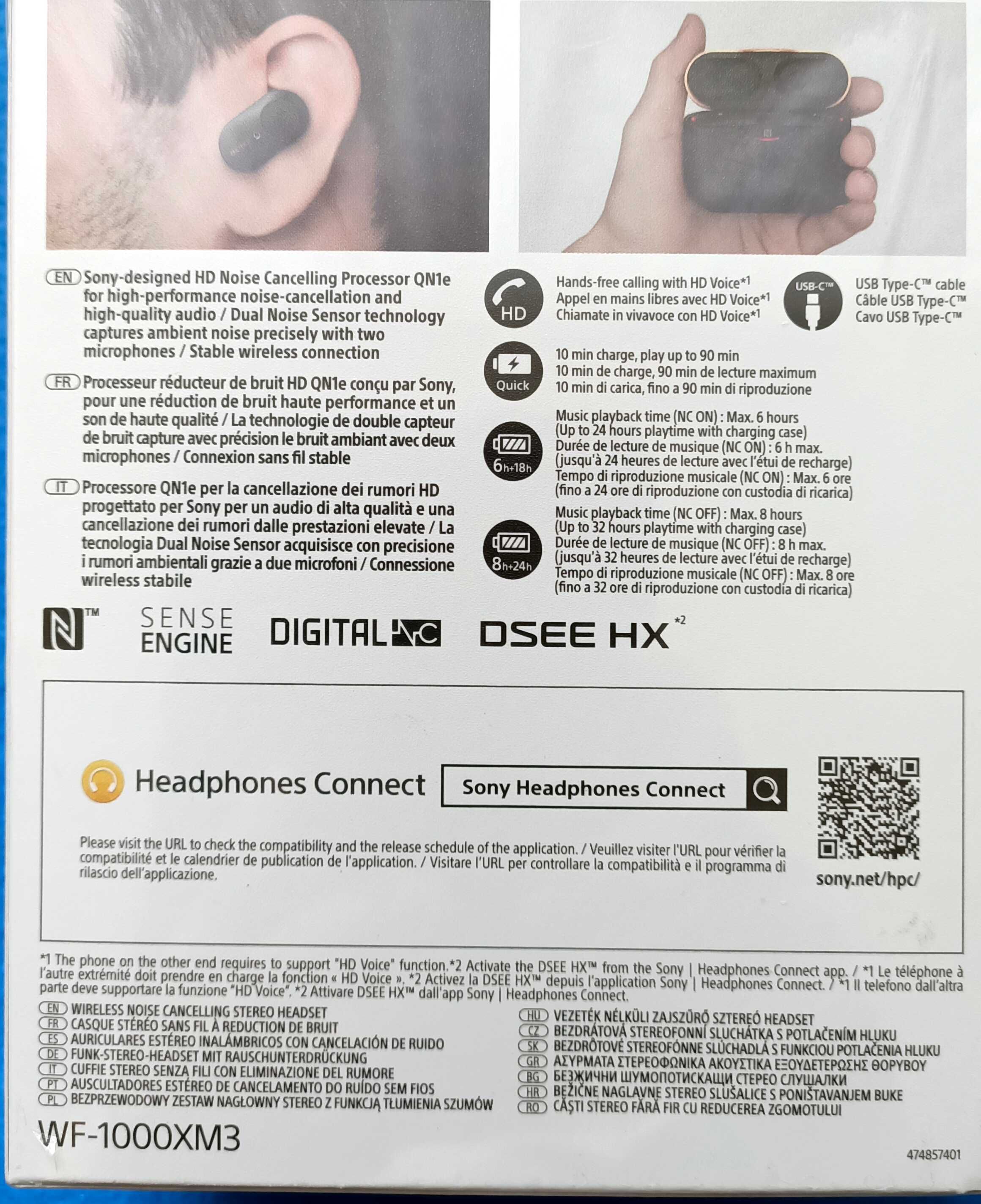 Nowe słuchawki dokanałowe SONY WF-1000XM3