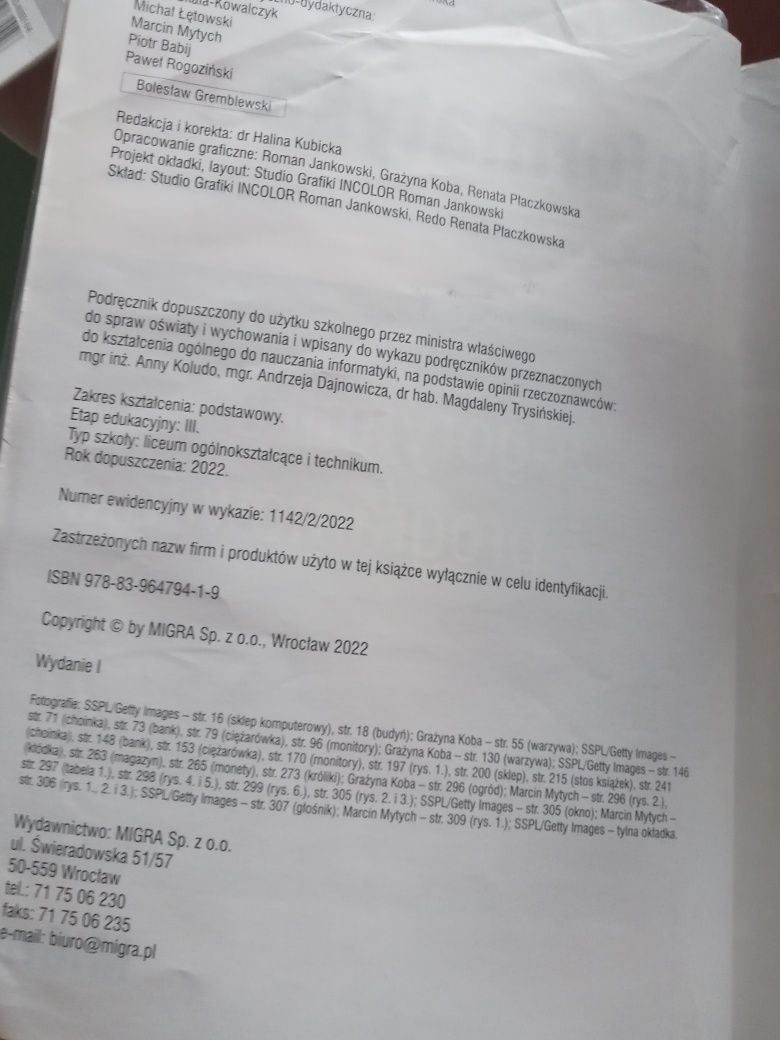 Informatyka 1-3 zakres podstawowy G. Koba, K. Koba-Gołaszewwska