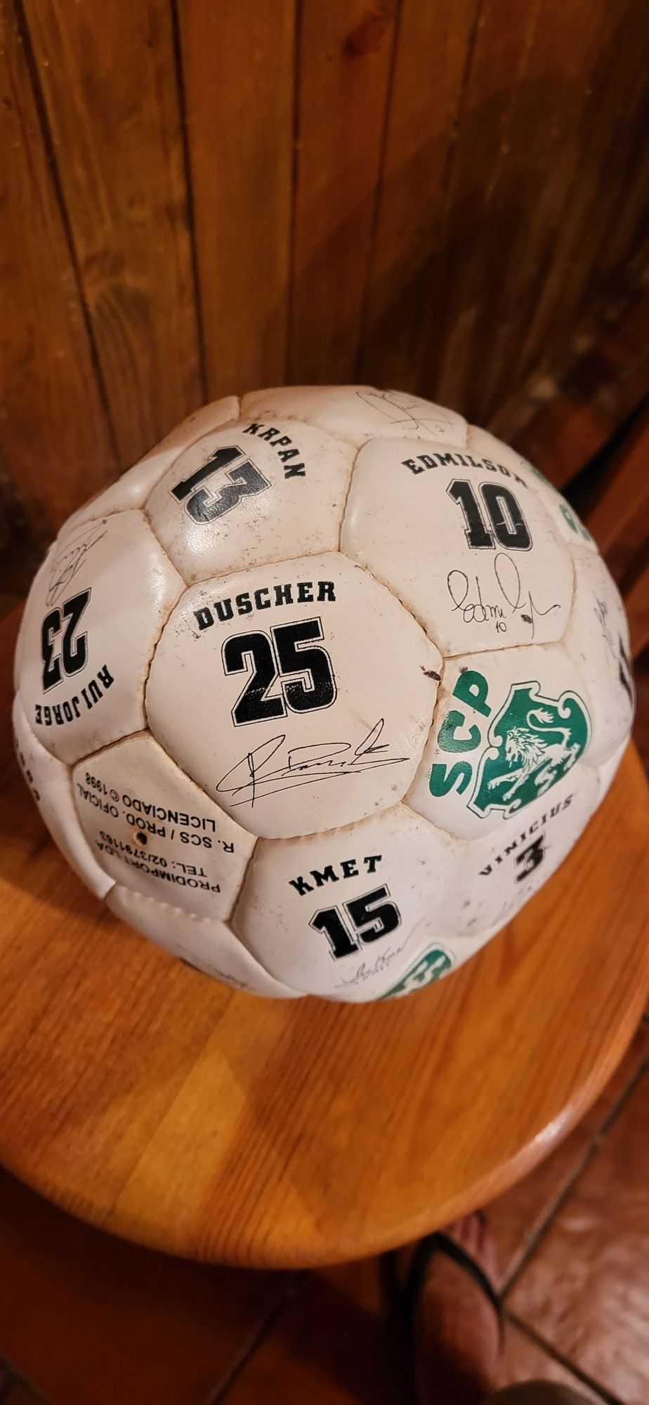 Bola de Futebol Autografada