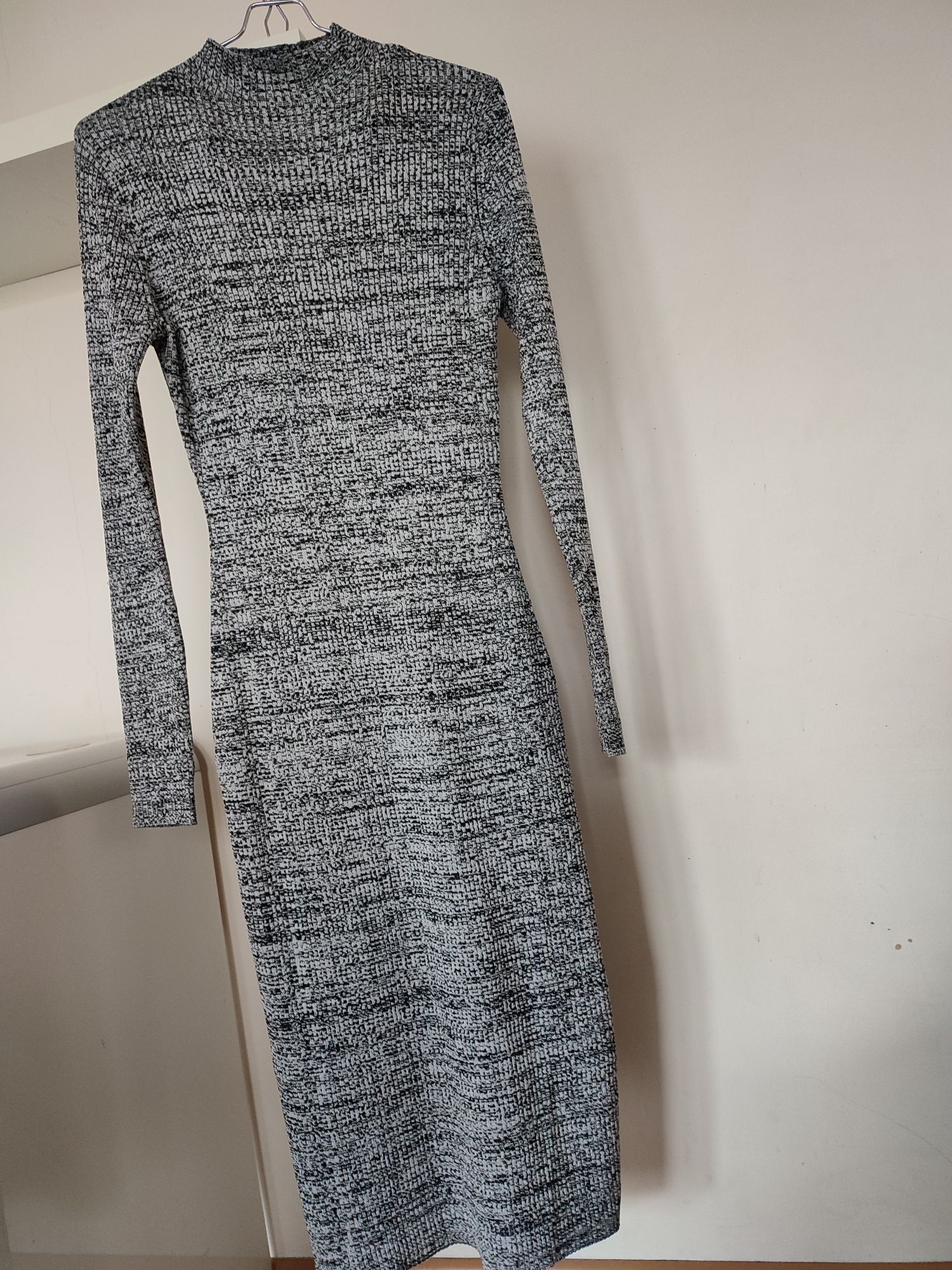 Nowa sukienka prążki H&M L bodycon melanż