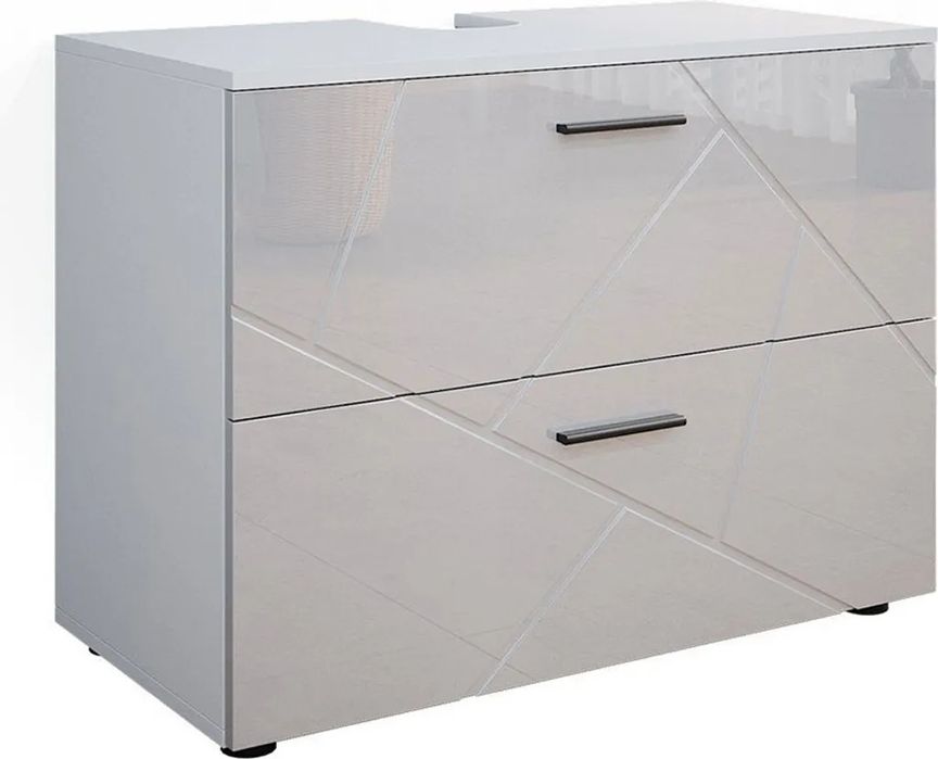Vicco Szafka umywalkowa Irma, 80 x 59 cm, Biały wysoki połysk
