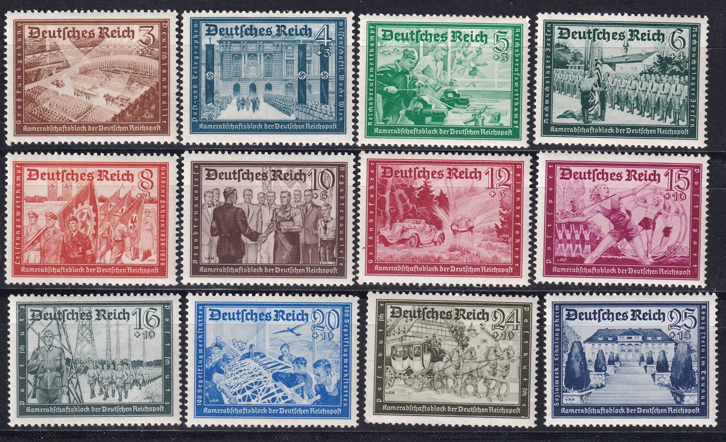 Niemcy 1939 fi.702-713 cena 66,90 zł kat,76€