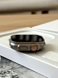 Apple Watch Ultra 2 49mm Titanium Case with Blue Alpine Loop (Medium)