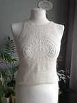 Biała bluzka/crop top - STRADIVARIUS
