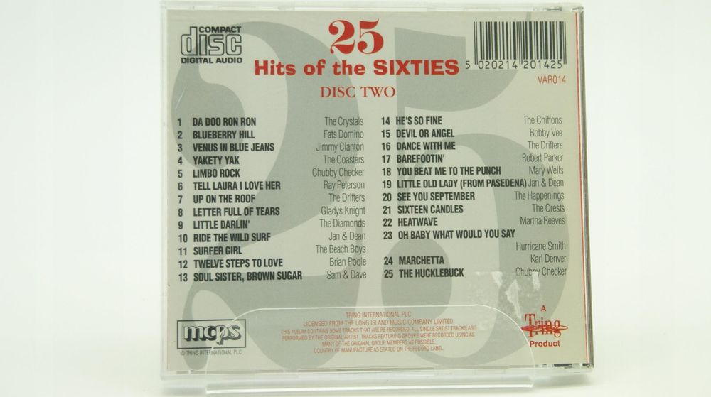 cd - various - 25 hits of the 60's volume 2