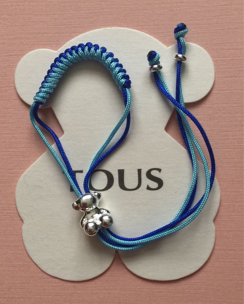 Tous Bold Bear bransoletka ze sznurka niebieska
